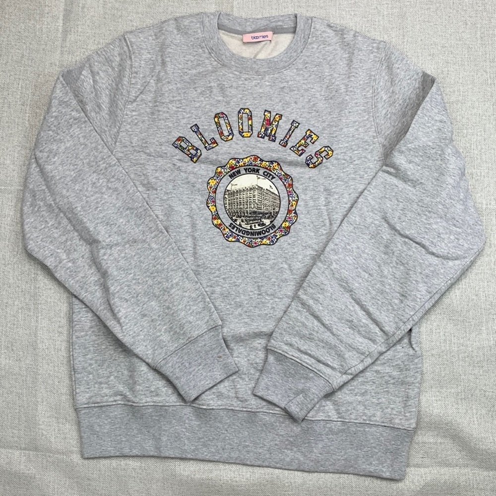Bloomie's Unisex Cotton Crest Graphic Sweatshirt Size S